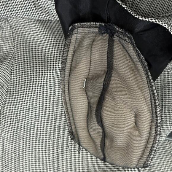 Vintage 80s Gray Black Houndstooth Boomerang Button Blouson Dress size 12 - Picture 8 of 12